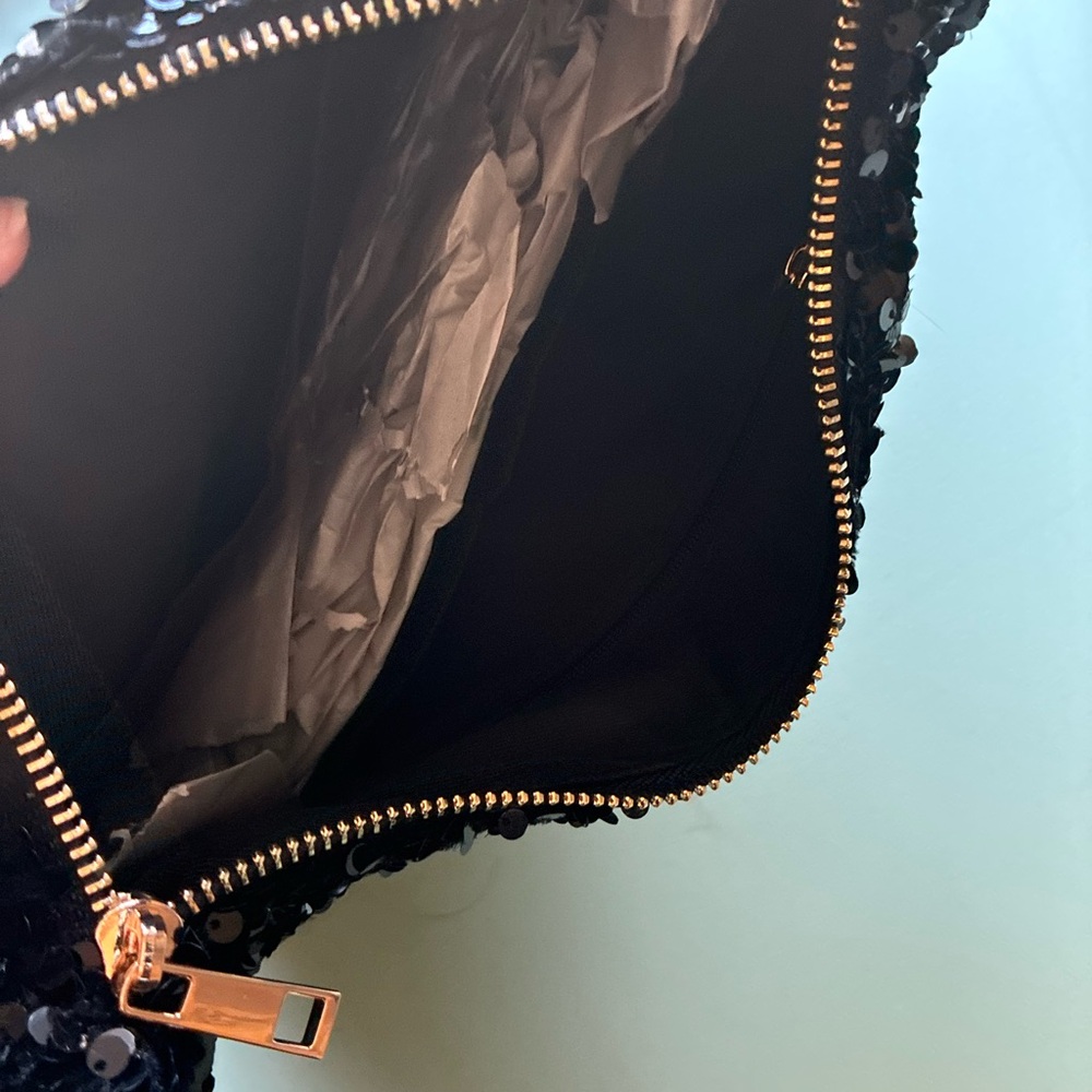 NWT Anthropologie Black sequin hobo Handbag Edition - Picture 7 of 15